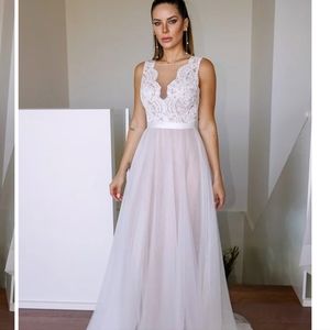 Hebeos lace boho wedding dress